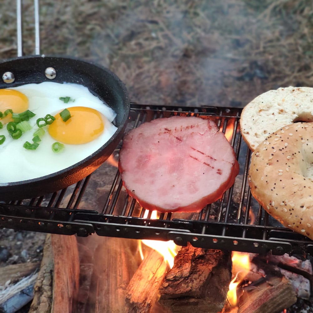 Camp fire breakfast